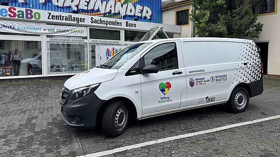 Der Sachspendentransport der Stiftung Buntes Herz